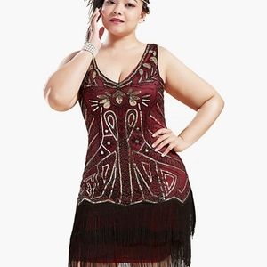 Sexy 40's style flapper dress